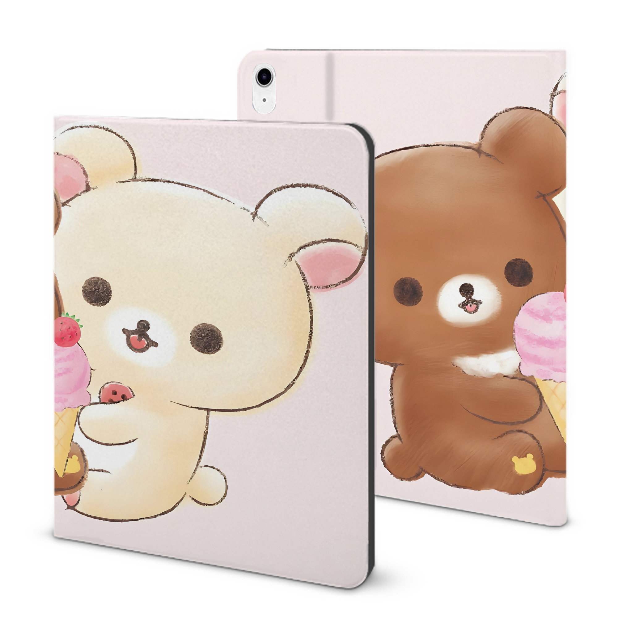 （画像用） リラックマ リラックマ キイロイトリ Rilakkuma Korilakkuma Kiiroitori IPad ケース ブック型 PUレザー TPU 耐衝撃 軽量 薄型 ペン収納なし 全面保護 IPad 各モデル対応